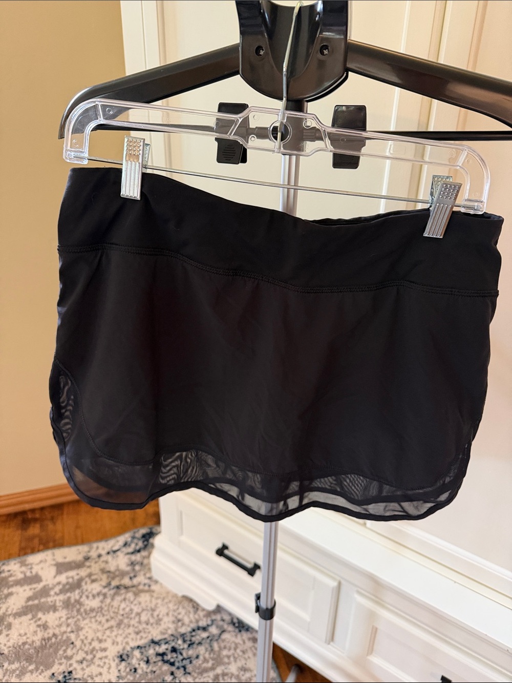 lululemon athletica Black Activewear Skirt with Mesh Detail